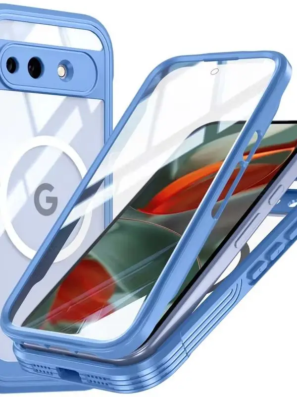 for Google Pixel 11 Pro XL Case Shockproof Bumper Tempered Glass Screen Protector Magnetic Charging Ring Cover Transparent Pouch