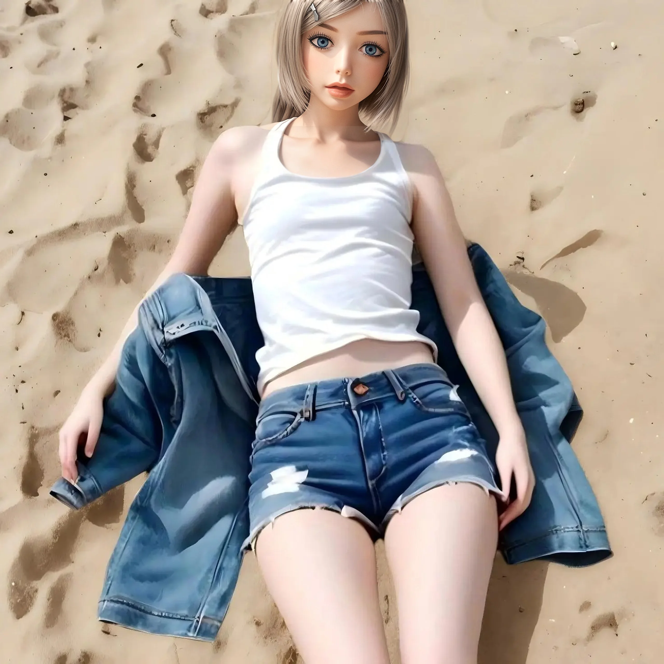 

Anime Cosplay 103cm TPE Small Realistic Silicone Mini Doll Soft Anime Action Figure Doll Soft Real Skin Touch Feeling