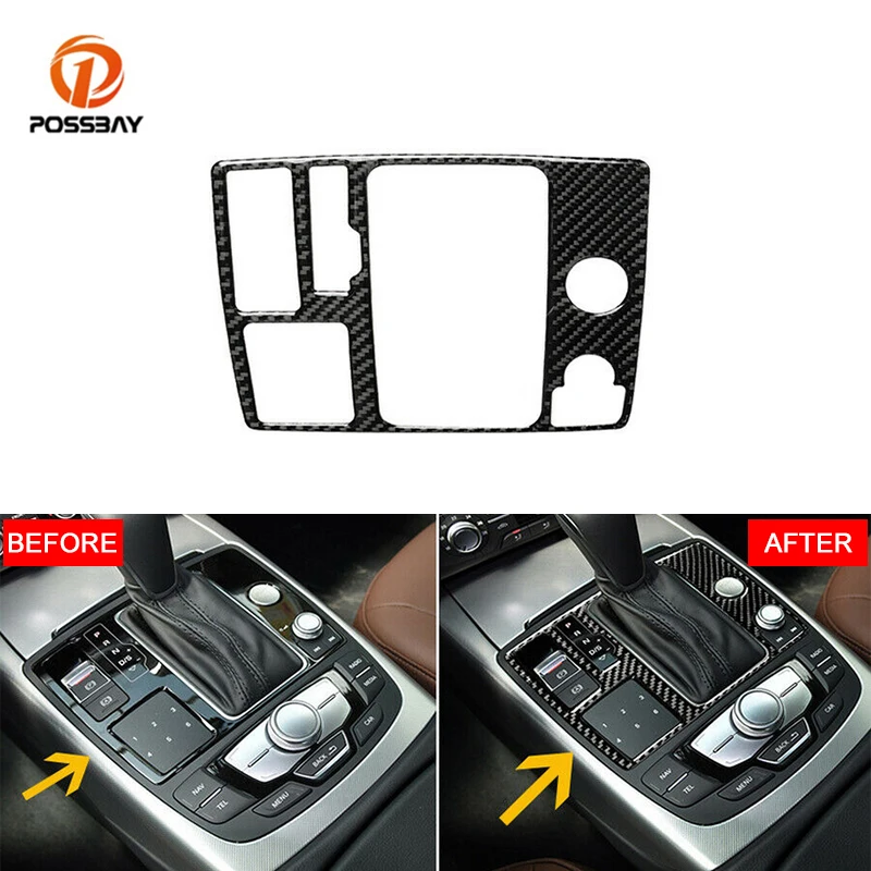 

Декоративная наклейка на панель переключения передач для Audi A6 A7 2012 2013 2014 2015 2016 2017 2018 из углеродного волокна