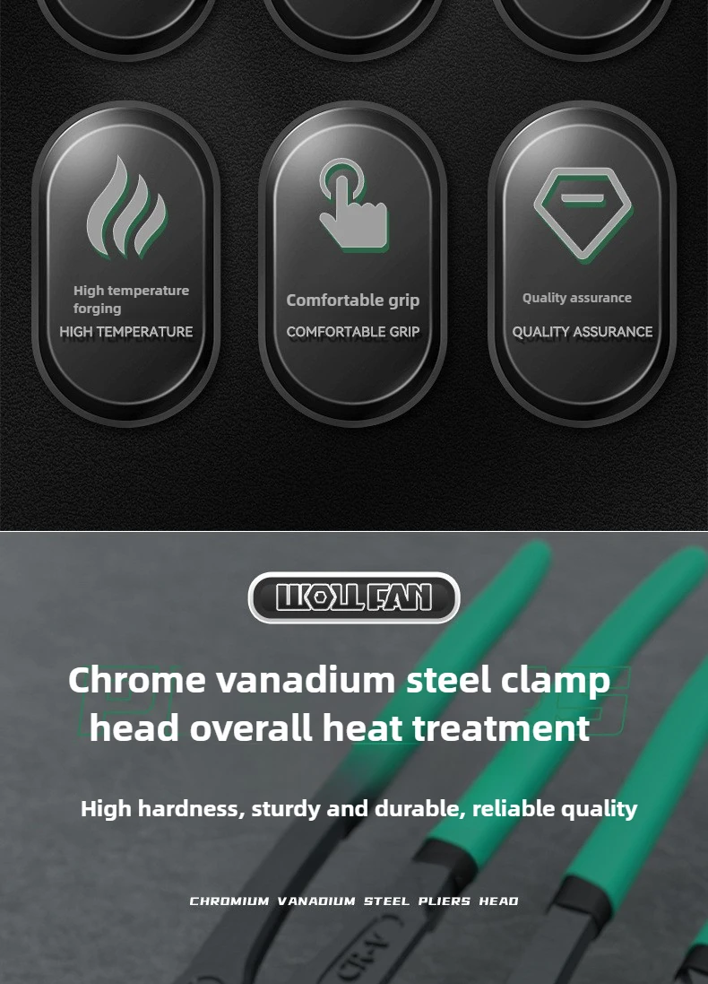 Verstellbare Wasserpumpenzange, multifunktionale Universal-Rohrzange aus Chrom-Vanadium-Stahl, 7/10/12 Zoll Wasserpumpenzange – Detail 3