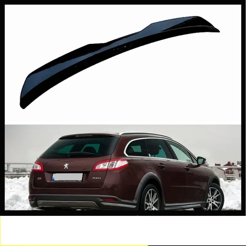 Alerón trasero de techo para coche, Kit de carrocería de plástico ABS, color negro brillante, para Peugeot 508 SW RXH 2011-2015