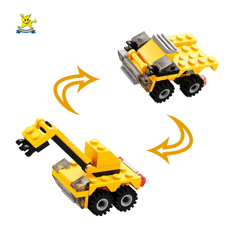 Engineering Vehicle Building Blocks - Small-Particle Puzzle for Kids' Cognitive Development, Perfect for Boys' Assembly Fun