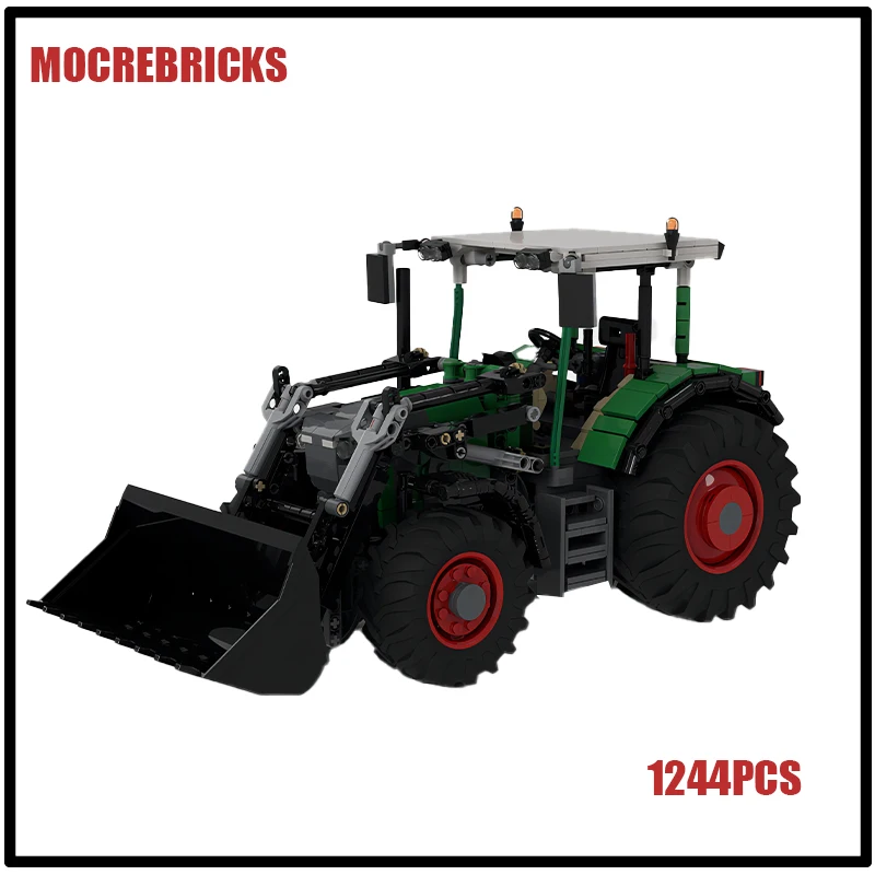 

MOC Technology Engineering Vehicle 600 Tractor With Front Loader Building Blocks Assembly Model Car Toys Kid's Bricks Gifts