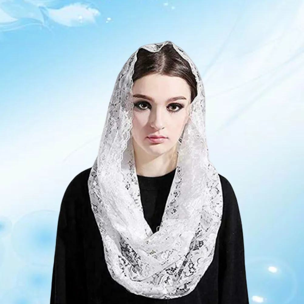 

Church Veils for Women Catholic Scarves Shawl Mass Scarf Bride Infinity Shaped Chapel