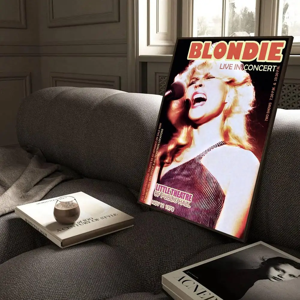 فاسق روك باند بي بلوندي ورق أبيض ملصق HD جودة ملصق جدار الفن اللوحة غرفة الدراسة جدار ديكور #5