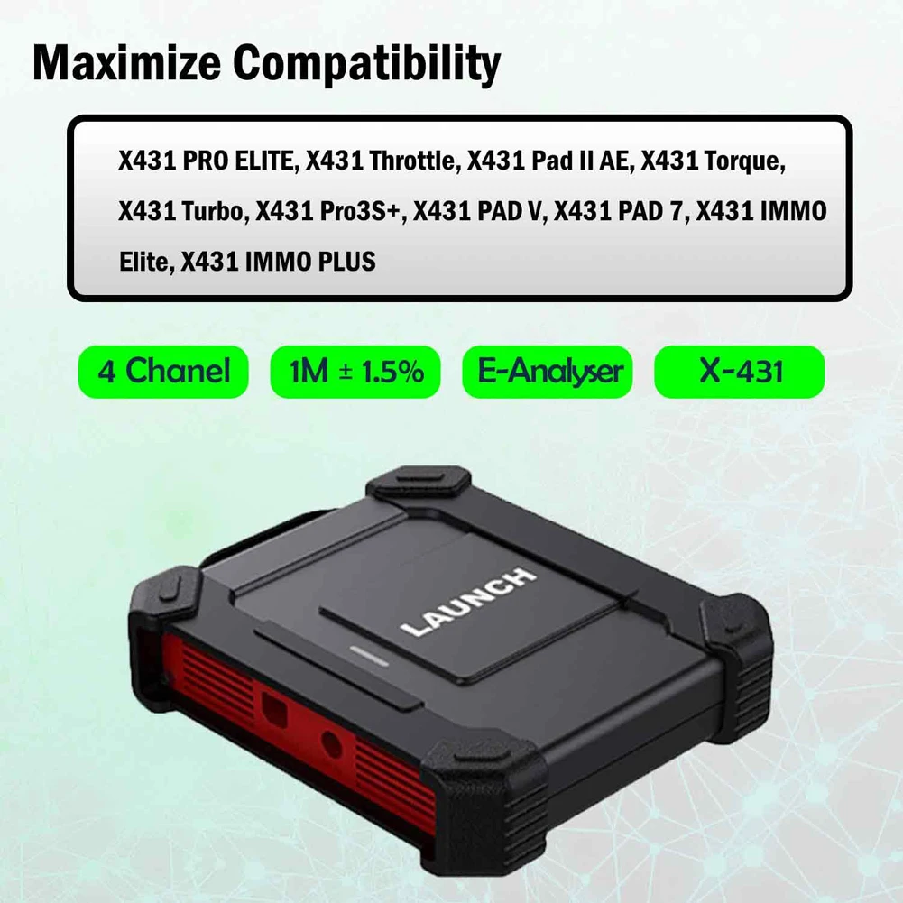 LAUNCH X431 O2-2 Scope box Oscilloscope 4 Channels 100MHz USB DC Automotive Oscilloscopes Support work with X-431 V/RO3S+/PAD V