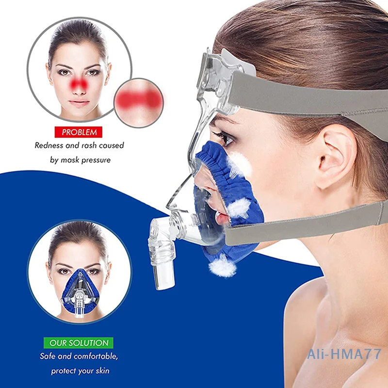 CPAP Mask Pad Reusable Fabric Comfort Covers Reduces Face Irritation