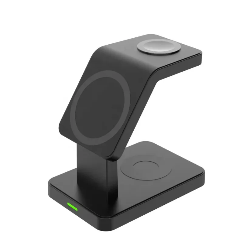 

Hot Sale Good Price Three-in-One Multi Function Desktop Charger Stand Bracket Mobile Phone Wireless Charger for Watch Headset