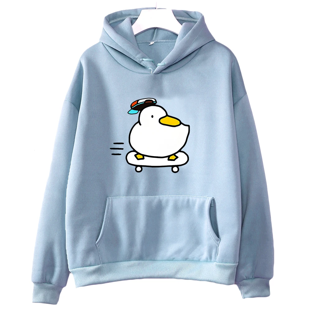 Sudadera con capucha de Anime Hololive Skater Shuba Duck para mujer, ropa de estética divertida, sudadera Kawaii con capucha, Sudaderas Harajuku