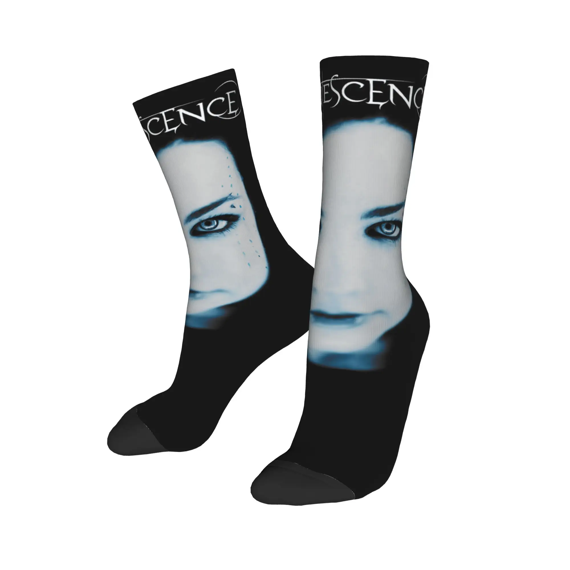 Casual Evanescence Logo Box Sports Socks  Polyester Middle Tube Socks for Women Men Breathable