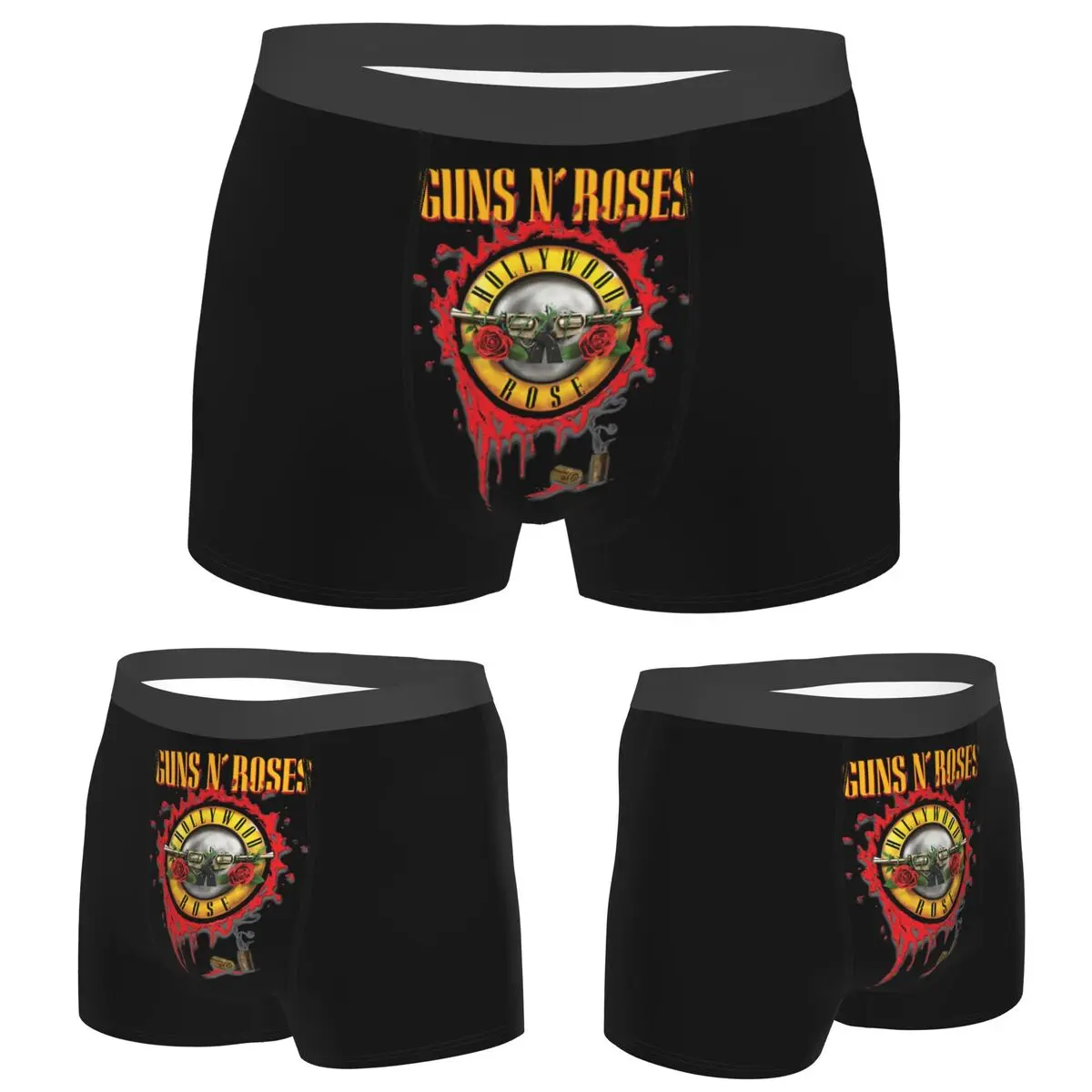 

Трусы-боксеры, шорты Guns N Roses Lightsaber Merch (4) трусики, мужское вентилируемое нижнее белье для Homme, мужской подарок бойфренду