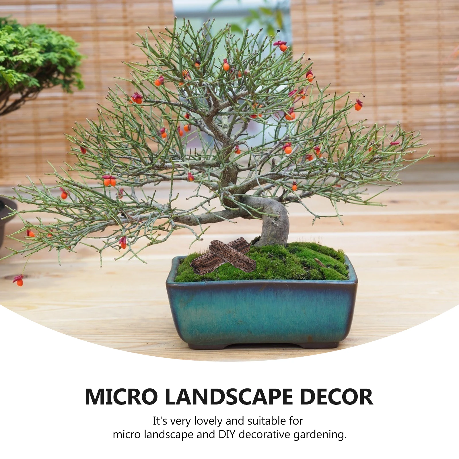 

3 Pcs Wooden Stump naments Decor for Sand Table Miniature Landscape Terrarium Crafts Child Bedroom Sitting Room