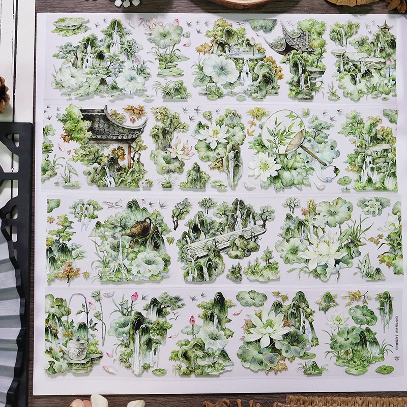 

Китайские древние садовые растения, ПЭТ-журнал, планировщик, маска, лента Васи