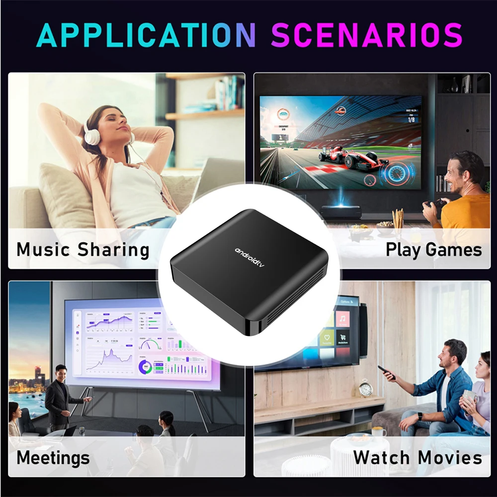 TV98 ATV Plus Smart TV Box Allwinner H313 4G 5G Dual WiFi BT5.0 8K 4K HD Media Player 2GB 16GB Android 14 Set Top Box