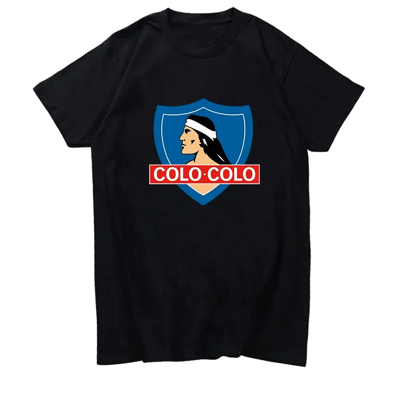 Colo Colo Camista Soccer Blanco Football Unisex Black & White T-Shirt Oversized T Shirts Harajuku Summer Men's Clothing