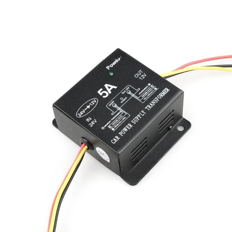 57BA 5A 24V To 12V Type Car Power Supply Converter Step Down Transform for Speakers