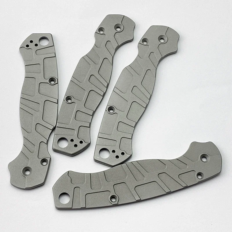 NEW 1 Pair Aluminum Alloy Knife Grip Handle Patches Scales For Spyderco C81 Paramilitary2 Para2 Knives DIY Making Accessories