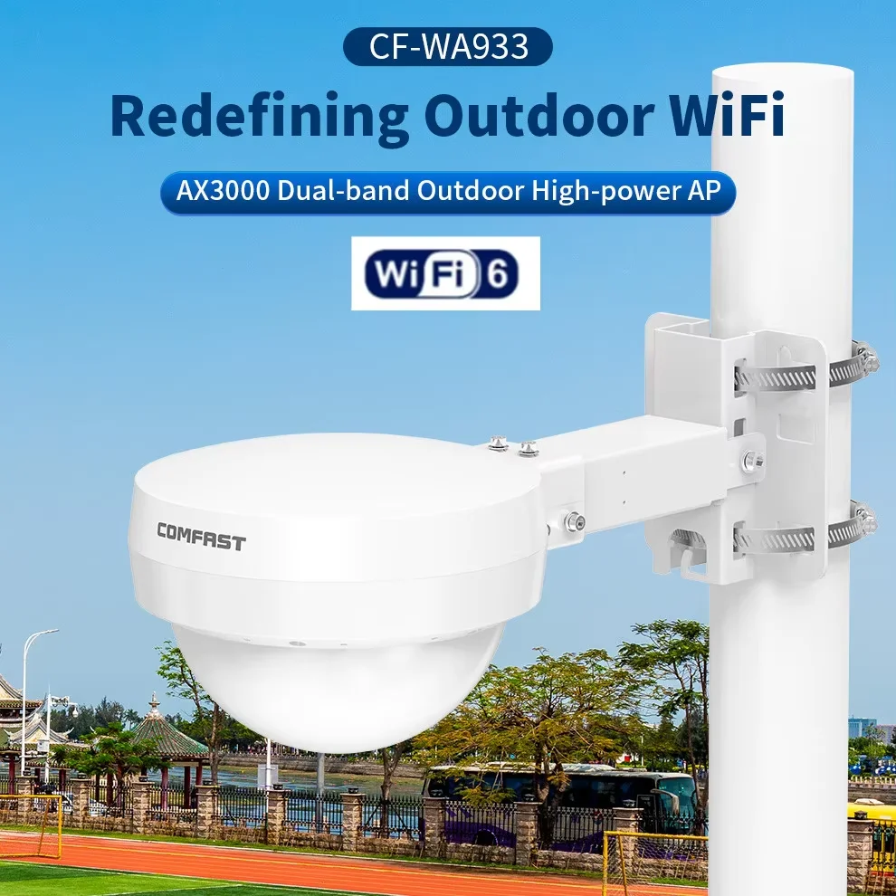 COMFAST 3000Mbps WiFi 6 Outdoor Access Point Long Range Extender 5G/2.4G High Power Gigabit POE/DC Omnidirectional AP Router