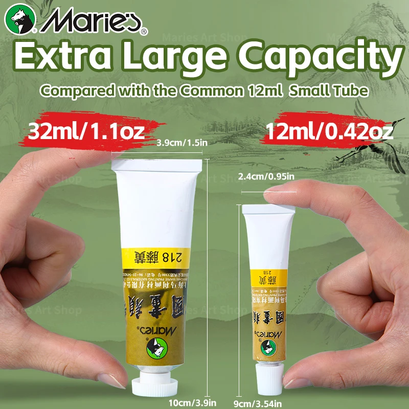 مجموعة صبغات الطلاء الصينية 5 قطع 32 مل/1.13 أونصة من ماري، دهانات مائية عالية الجودة لطلاء الشكل للفنانين والكبار #5