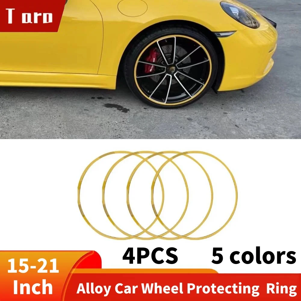 

15-21 Inch 4 Packs Alloy Car Wheel Guard Rim Protecting Trim Ring For Tesla Model 3/Y For Porsche/BMW/Benz/Audi /Hyundai/Toyota