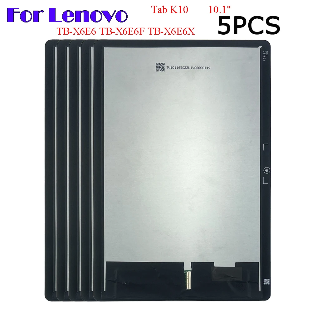 

5PCS For Lenovo Tab K10 X6E6 X6E6F X6E6X TB-X6E6 TB-X6E6F TB-X6E6X 10.1 LCD Display Touch Screen Digitizer Assembly Replacement