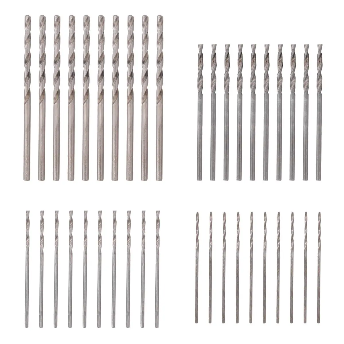 DTDT hot-40 Pieces 0.5mm-2.0mm Straight Shank Mini Drill Bit Set Tiny Mini Small Drill Bits Full-Ground HSS Twist Drill for Dil