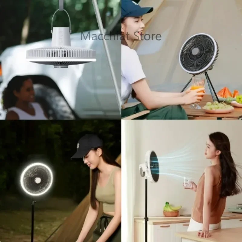 11 Inch Large 10000mAh Outdoor Camping Fan LED Lighting Multi-function Air Circulation Cooler Summer Supplies