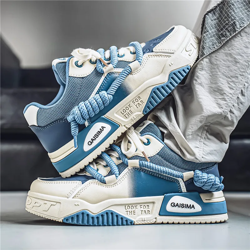 

Модная уличная обувь, мужские дизайнерские дышащие мужские кроссовки на толстой подошве, летние повседневные кроссовки на платформе, мужская обувь для скейтборда