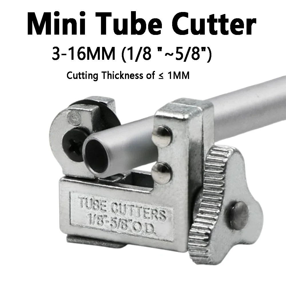 1Pcs 3-16mm Mini Alloy Steel Pipe Tubing Cutter 1/8 To 5/8 Inch Od Copper Brass Aluminum Cutting Pipe Tube Cooling Cutter Tool