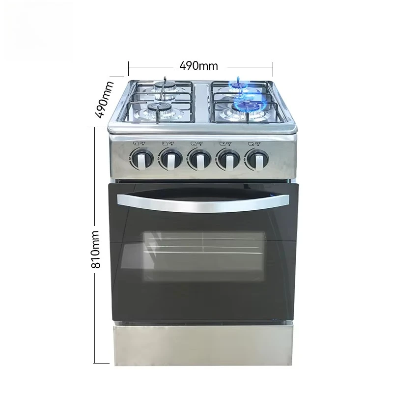 Fogão a Gás de 4 Queimadores com Forno, Tradicional, com Tampo de Vidro e Ignição Eletrônica