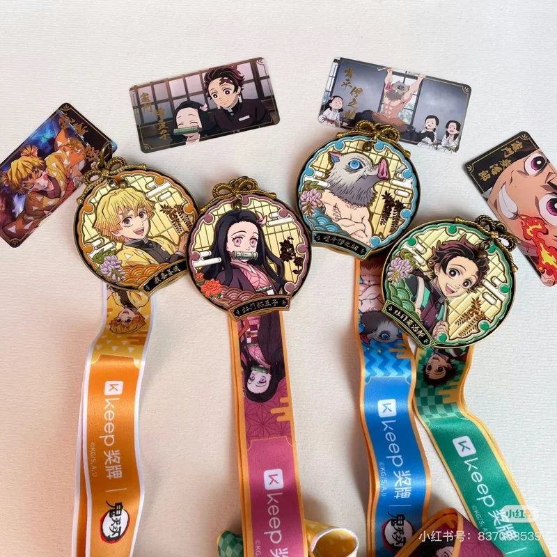 귀멸의 칼날 애니메이션 주변 상품 메달 토미오카 기유 렌고쿠 쿄쥬로 코초 시노부 속성 메달 펜던트 축제 선물