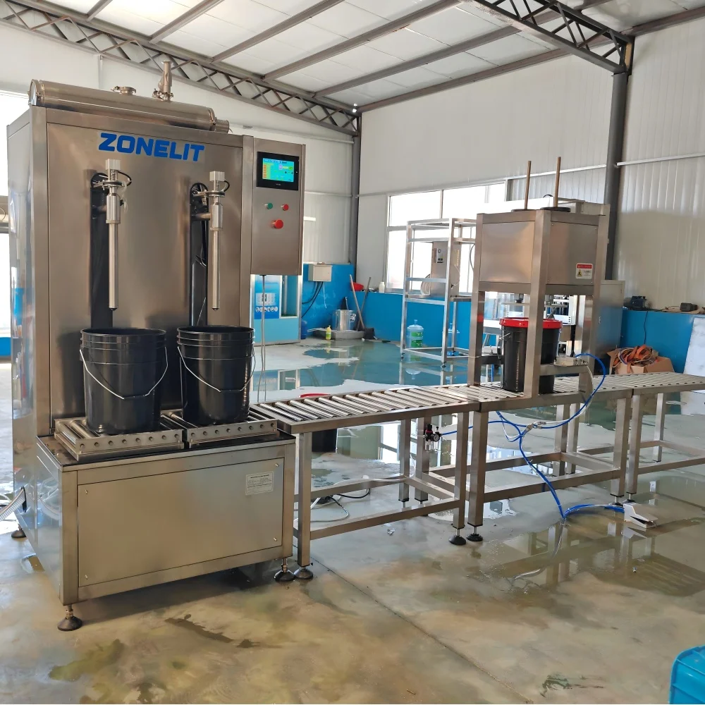 Desktop 2 Nozzles  Digital Control Semi-auto Jerry Can  5 Gallon Detergent Weighing Filling Machine