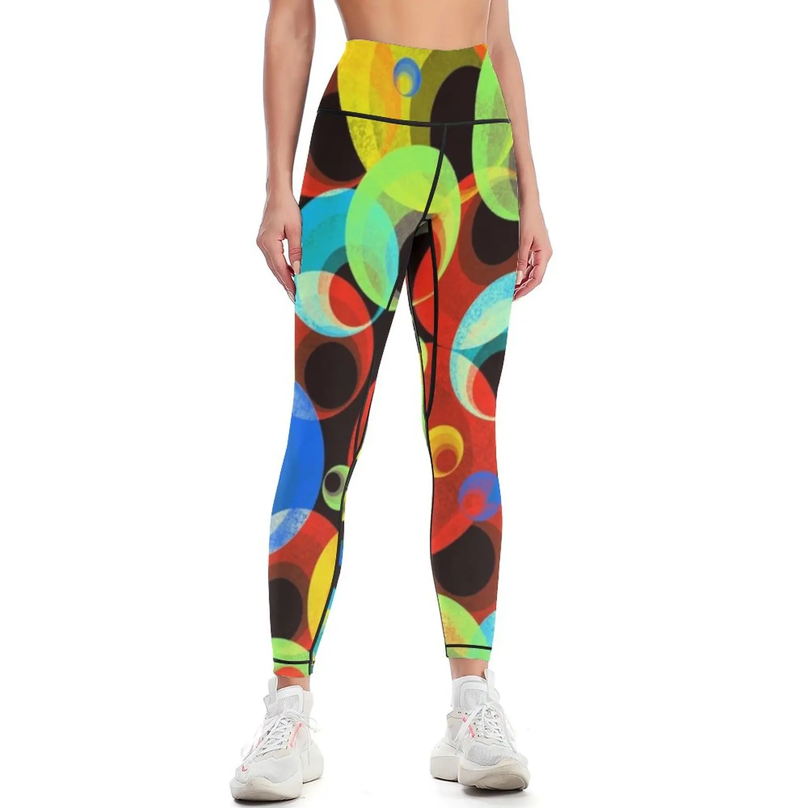 Rainbow Color Bubble Pattern Leggings sportswear for gym Fitness's gym clothes Womens Leggings