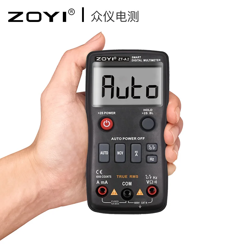 zoyi Mini Digital Multimeter Ammeter ZT-A2 Voltmeter Frequency backlight Residential VoltageMeter Diode Voltage zt-x zt-303