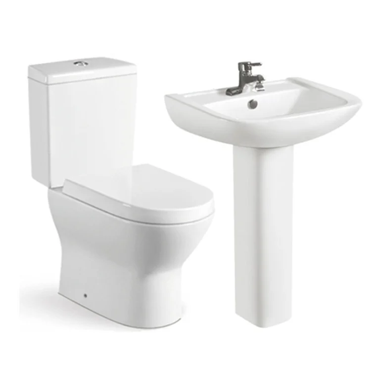 Sanitary ware Bathroom Ceramic two-piece toilet with basin sink