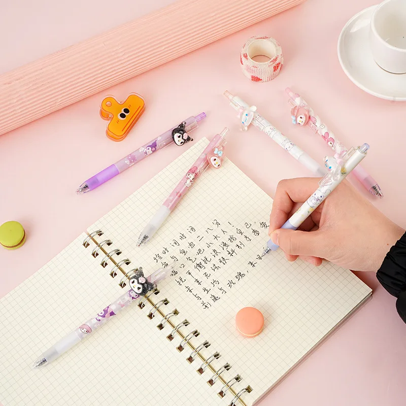 Sanrio Kuromi Cinnamoroll Mymelody Cartoon Character Neutral Pen St Head Quick-Drying Black Brush Title Pen Carbon Signature Pen