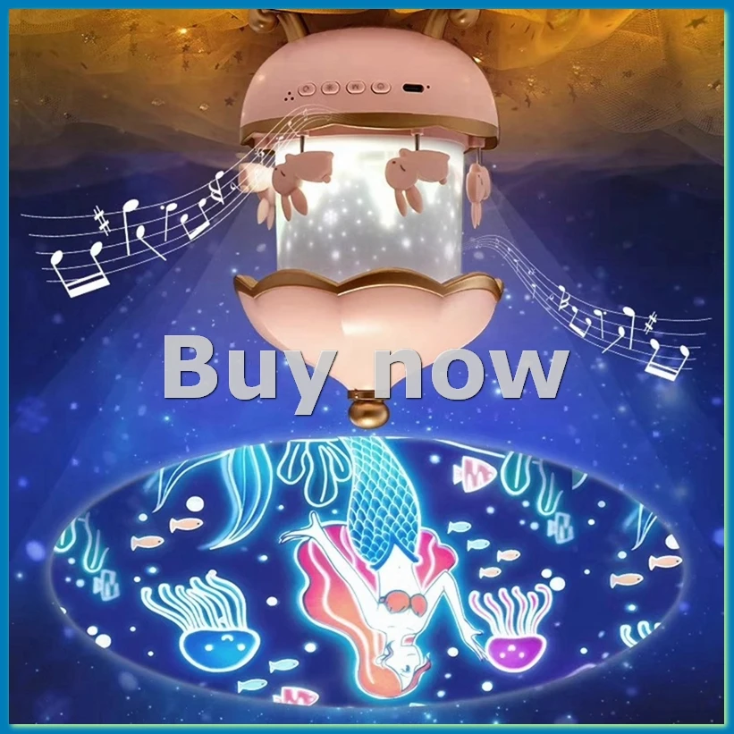 Projector Night Light for Kids Room Decor 12 Films Kawaii Ocean Projection Nightlights for Baby Bedroom Gifts-ABHG