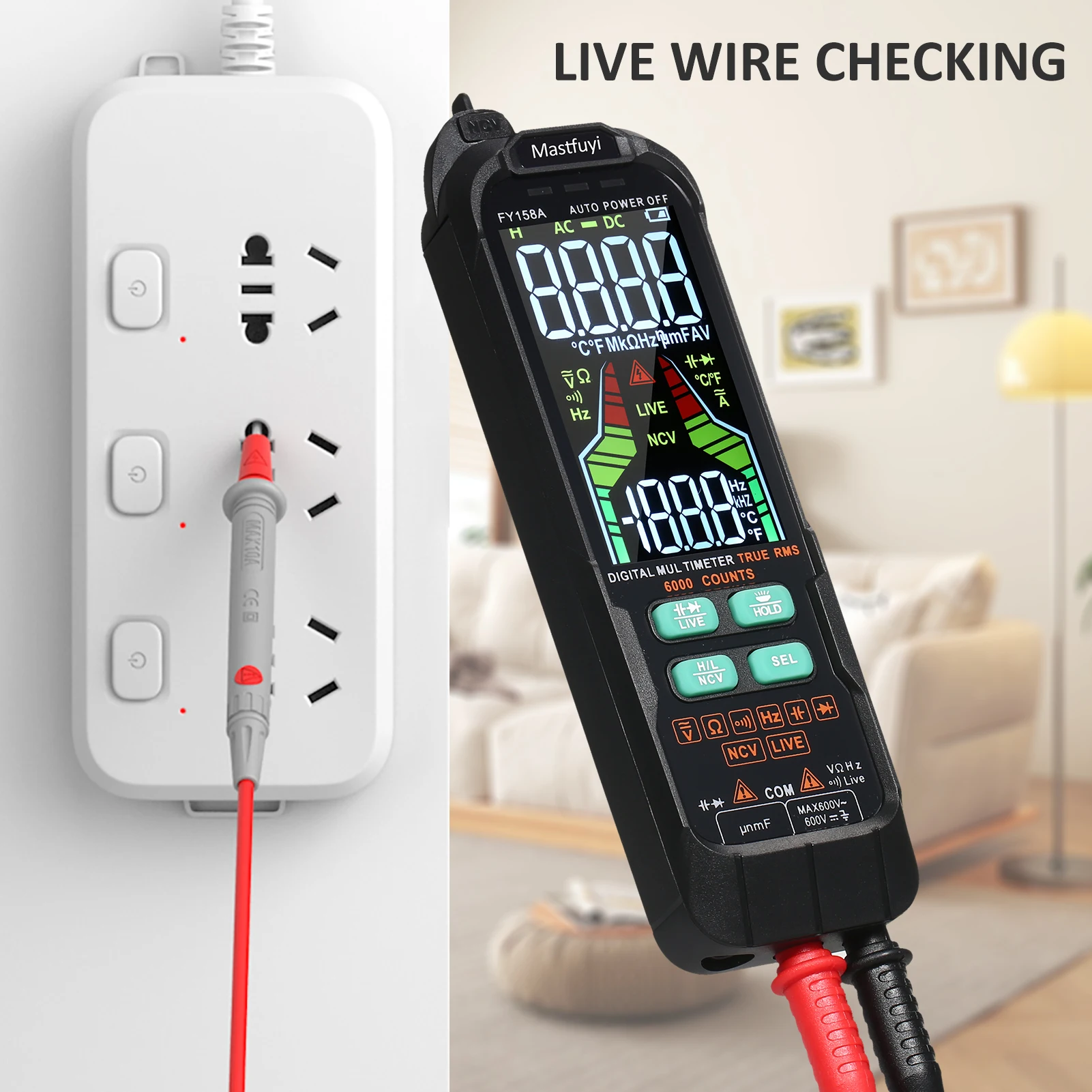 

Mastfuyi FY158A FY159B Digital Intelligent Multimeter Fully Automatic Portable Multimeter Digital Display Multimeter 2025 New