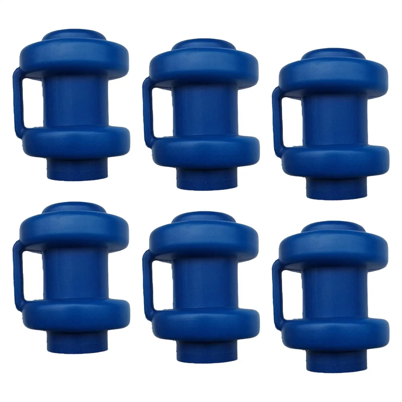 6Pcs Trampoline Protective Cover 0.98inch Long Service Life Replaceable Blue ABS