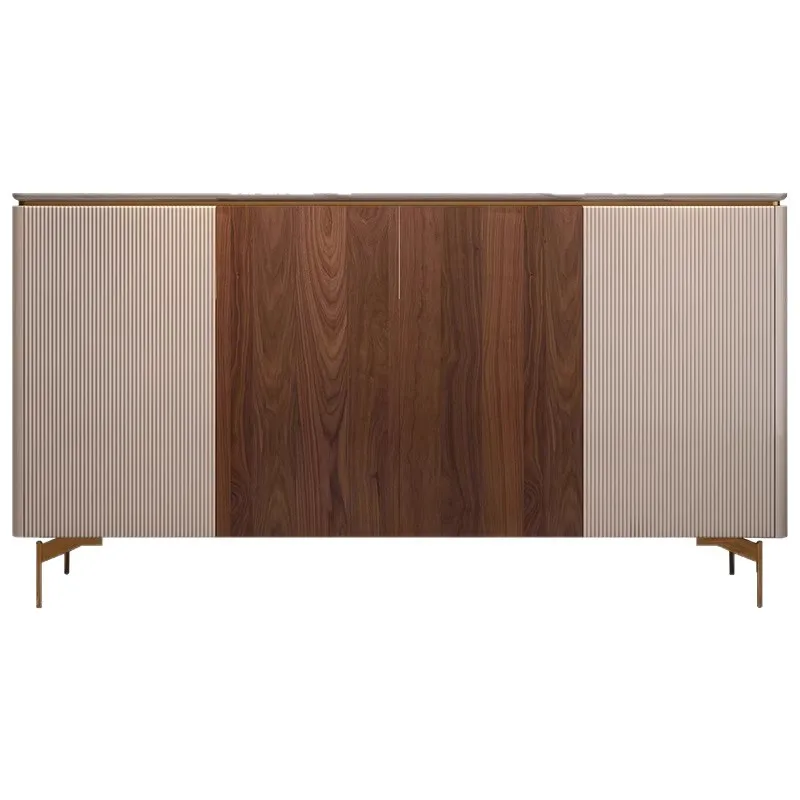 Italian medieval style solid wood dining side cabinet modern living room partition locker foyer high-end entrance cabinet