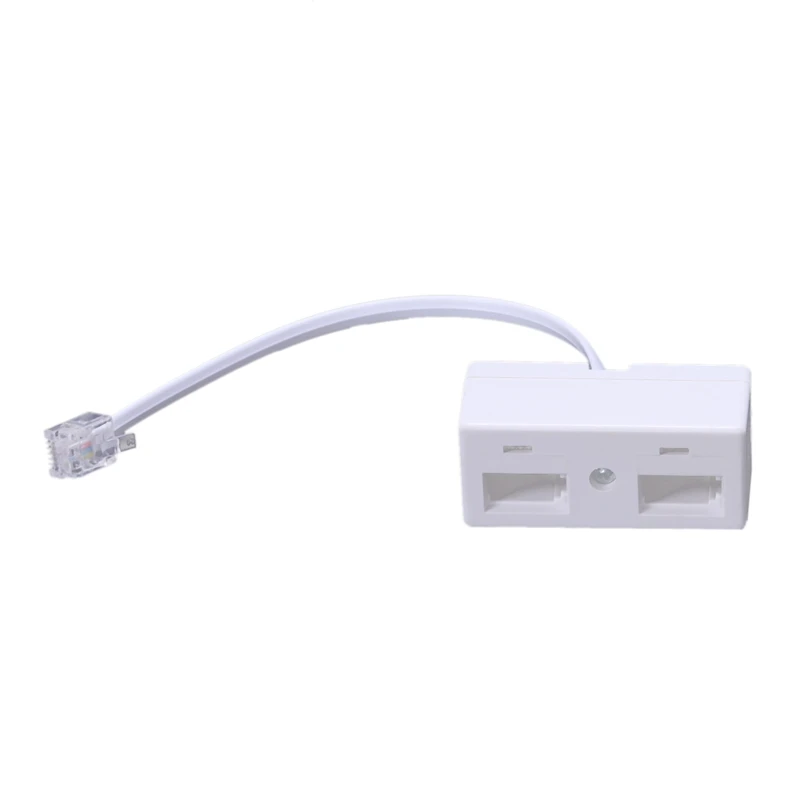 RJ11 Plug to Dual UK BT Telephone Socket Convertor