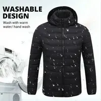 Motorcycle riding 25 Areas Heating Jacket Men's Winter Usb Smart Heating Self-heating Clothes Women Down Cotton Padded Jacket