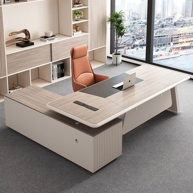 

Легкий роскошный стол босса, комбинация офисного стола и стула, большой письменный стол, супервизор, офисный стол менеджера, один президент, простота