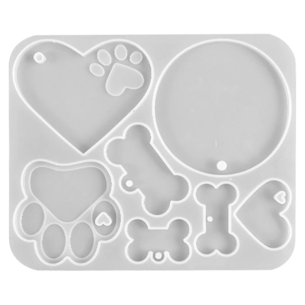 

Dog Tag Silicone DIY Pet Tag Mold for Resin Bone Pendant Epoxy Casting Keychain Ornament Large Shape Crafts Molds Jewelry