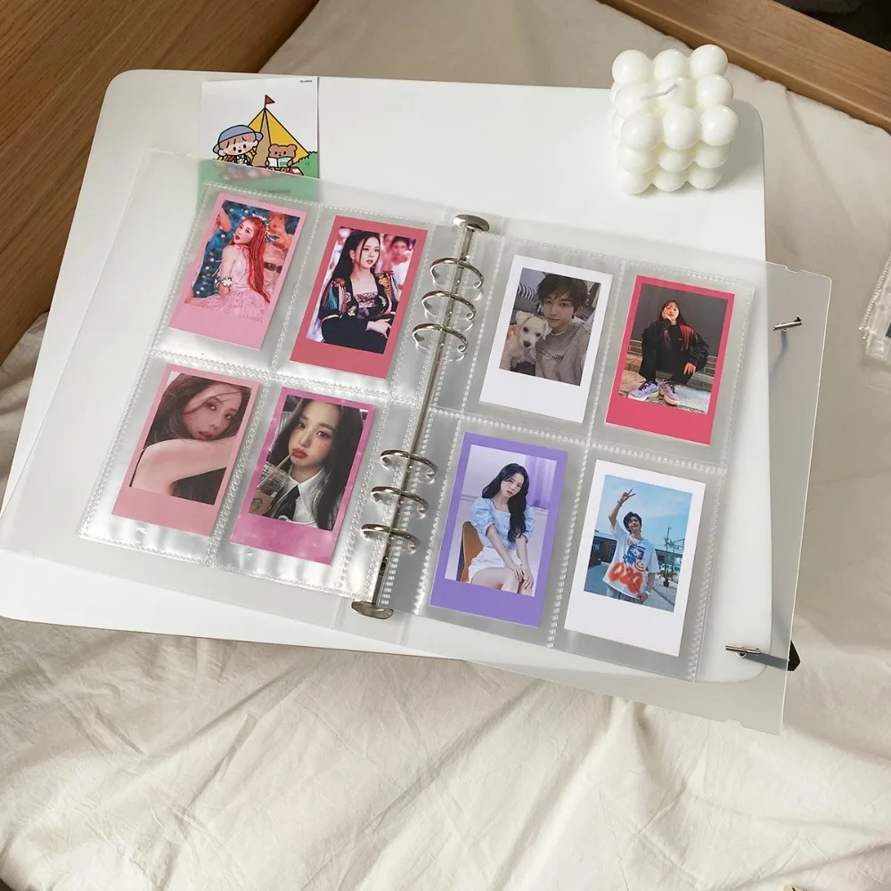 Multifunction A5 Binder Storage Book Agenda Diary Journal Card Holder Book DIY Idol Photo Organizer Binder Cover Photo Storage
