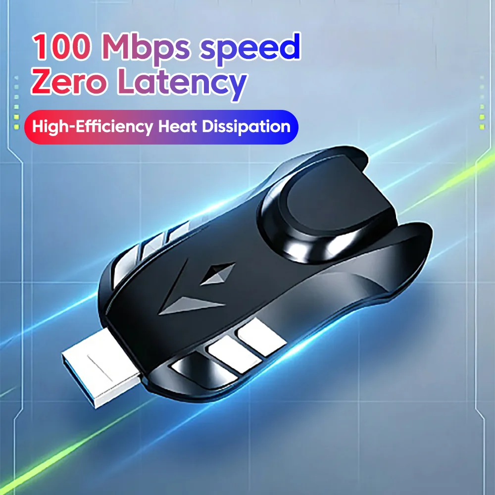USB To RJ45 Ethernet Adapter 100Mbps Low Latency Wired Network Card Portable Gaming LAN Converter For Laptop PC Game