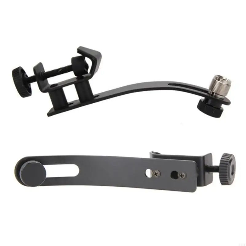 

83CC Pack of 2 Drum Microphone Bracket Adjustable Mic Holder Clip for Practice Room