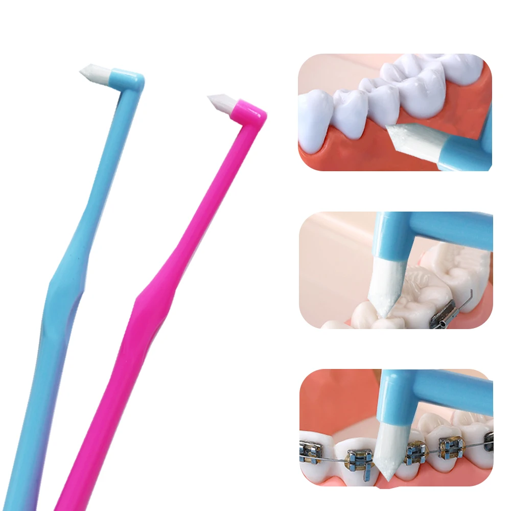 

Orthodontic Dental Single Bundle Toothbrush Small Pointed Soft Hair Teeth Interdental Brush