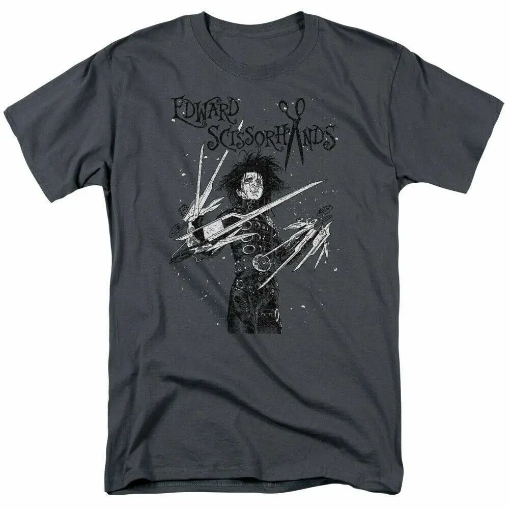 

Edward Scissorhands Snowy Night T Shirt Mens Licensed Classic 80s Movie Charcoal