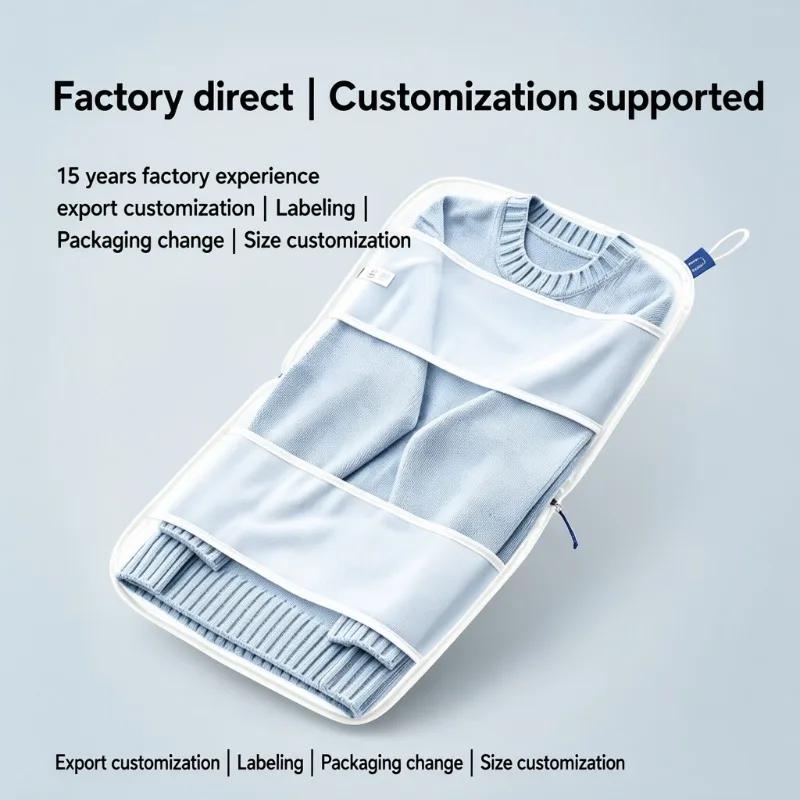 Fine Mesh Laundry Wash Bag for Sweaters Wool Knitwear Anti-Stretch Machine Washable Garment Care Net Protector for Delicate